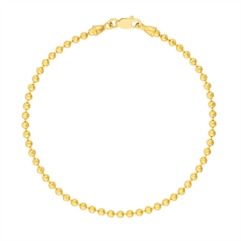SSELECTS 14k solid yellow gold bead bracelet