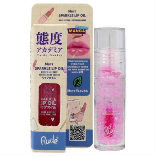 Rude Cosmetics manga collection manga sparkle lip oil - mint by for women