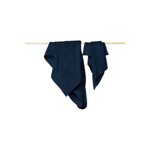 Bloom & Give cabo organic cotton hand towel in navy