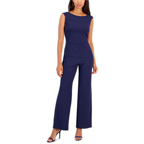 Connected Apparel womens solid crepe jumpsuit