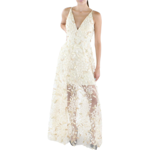 Xscape womens embroidered long evening dress