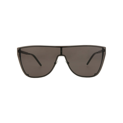 Saint Laurent shield-frame metal sunglasses