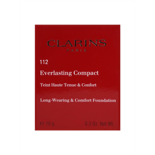 Clarins everlasting compact 112.5 caramel long wear & comfort foundation 0.3 oz