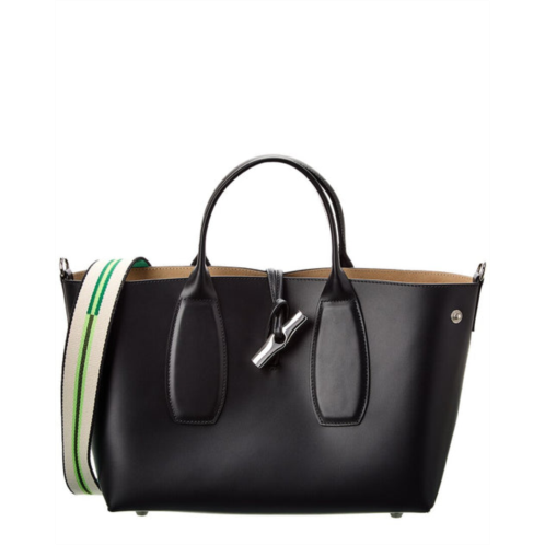 Longchamp roseau medium leather handbag