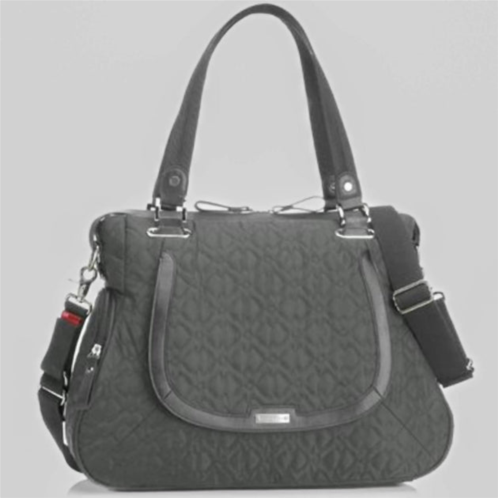 Storksak womens anna quilted diaper bag in charcoal grey