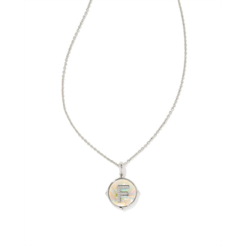Kendra Scott letter f disc reversable pendant necklace in silver