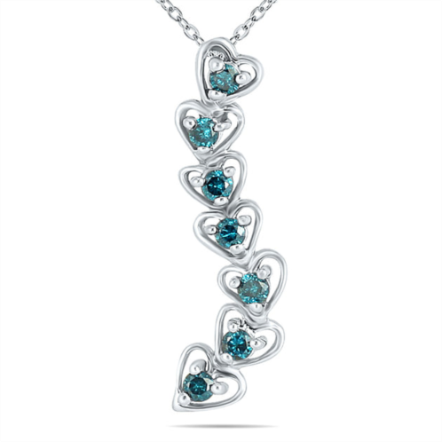 SSELECTS 1/3 carat tw diamond journey heart pendant in 10k