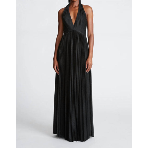 HALSTON HERITAGE tiffany gown in black