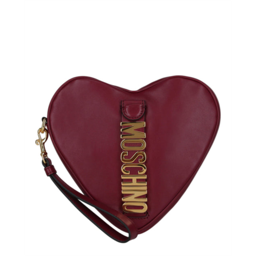 Moschino heart shaped belt logo wristlet