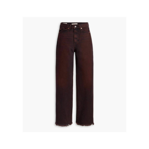 LEVI ribcage wide leg jeans in cherry cordial red