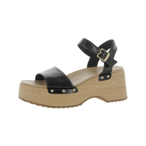 Dr. Scholl dublin womens patent leather ankle strap platform sandals