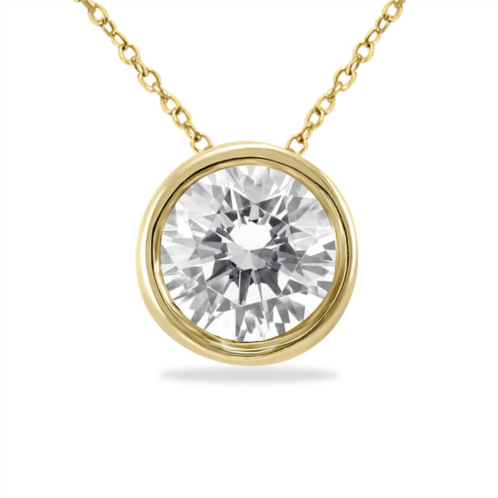 SSELECTS 3/4 carat diamond bezel pendant in 14k