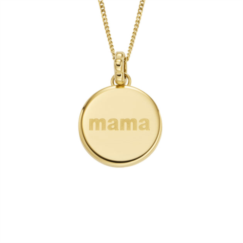 Fossil womens mothers day locket gold-tone stainless steel pendant necklace