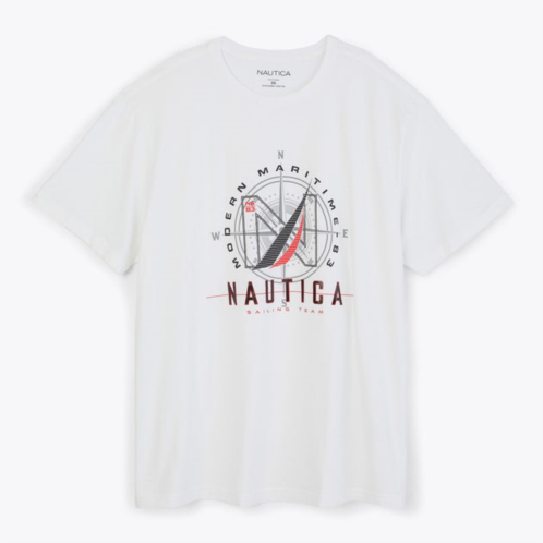 Nautica mens sustainably crafted big & tall maritime graphic t-shirt