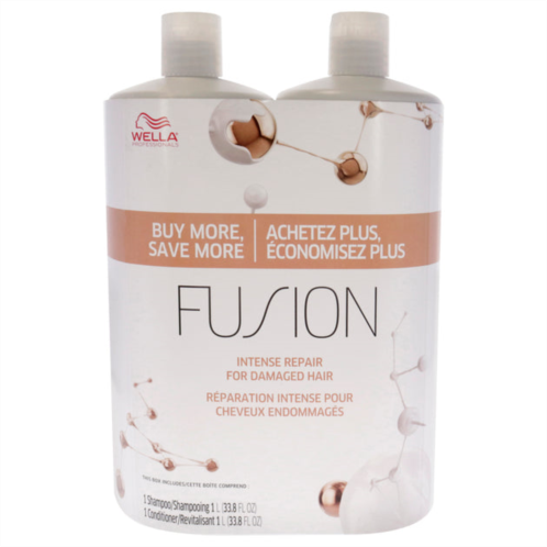 Wella fusion intense repair duo by for unisex - 2 pc 33.8oz shampoo, 33.8oz conditioner