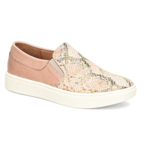 Sofft womens somers snake slip-on sneakers in blush