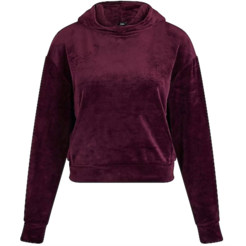 Juicy Couture velour cropped pullover top in purple