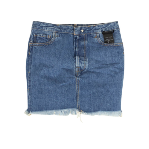 Unravel Project wash tulle denim mini skirt - blue