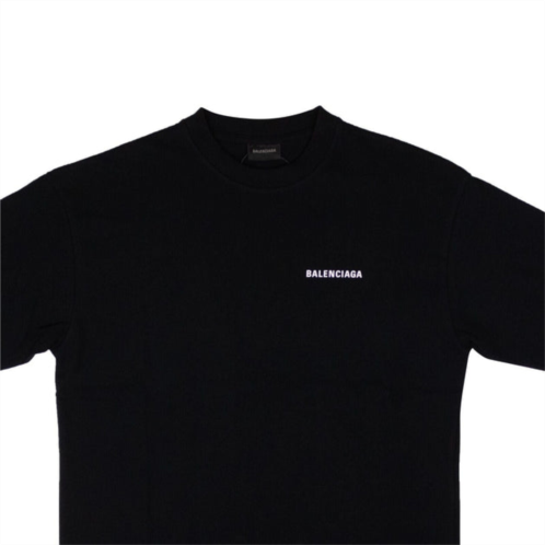 Balenciaga black logo cotton large fit t-shirt
