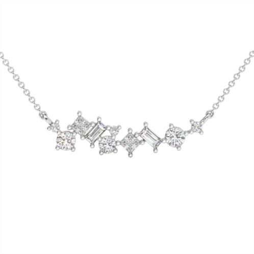 Pompeii3 1ct tw diamond mixed fancy shape designer necklace 14k gold lab grown pendant