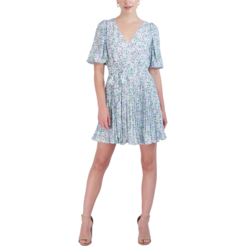 Laundry by Shelli Segal womens chiffon floral print fit & flare dress