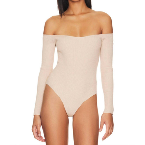 LBLC THE LABEL riley bodysuit in taupe