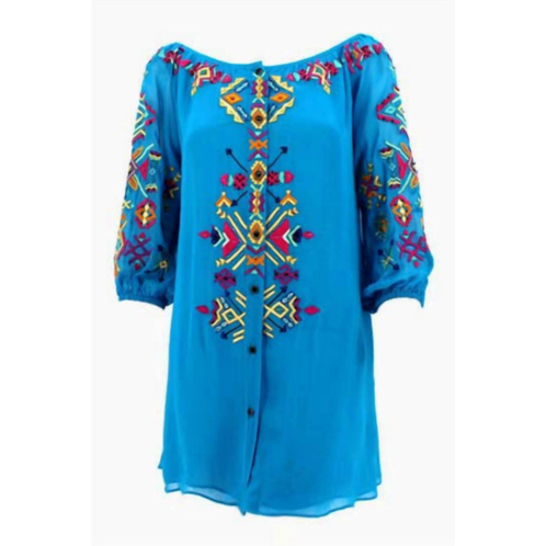 Vintage Collection womens miriam tunic in turquoise