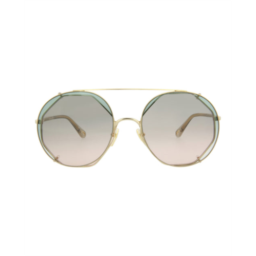Chloe round-frame metal sunglasses