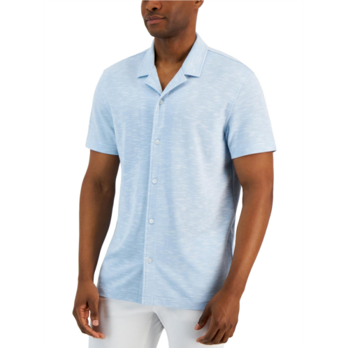 Alfani mens short sleeve stretch button-down shirt