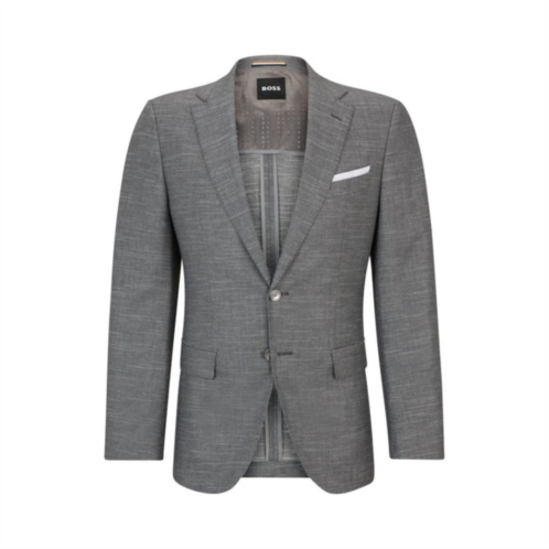 BOSS slim-fit jacket in a patterned wool blend