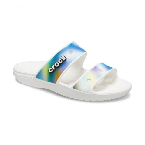 Crocs classic solarized 207771-94s mens white multi slide sandals size 13 cro243