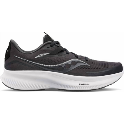SAUCONY mens ride 15 running shoes in black/white