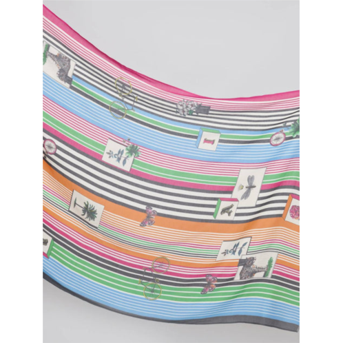 Vilagallo scarf quirky stripes in multi