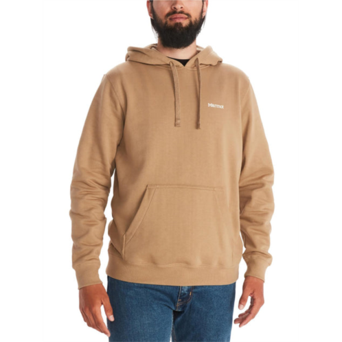 Marmot mens logo fleece hoodie