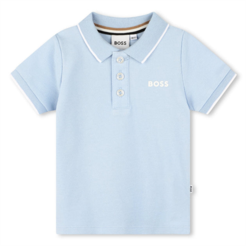 BOSS light blue logo polo