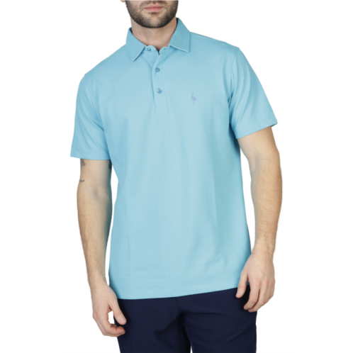Tailorbyrd classic pique polo with gingham trim