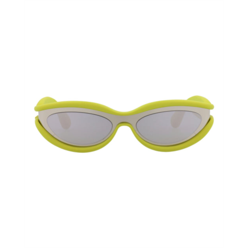 Bottega Veneta shield-frame metal sunglasses