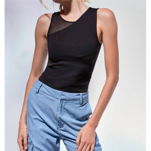 AS by DF mason cut-out top in black