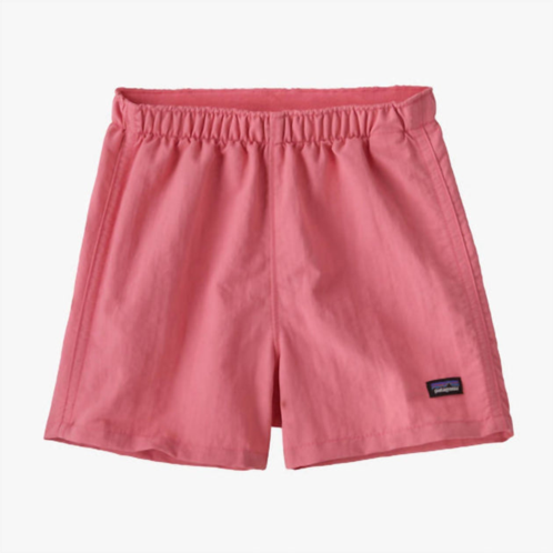 Patagonia baby baggies shorts in afternoon pink