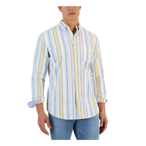 Club Room mens woven striped button-down shirt