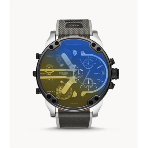 Diesel mr. daddy 2.0 chronograph black nylon watch