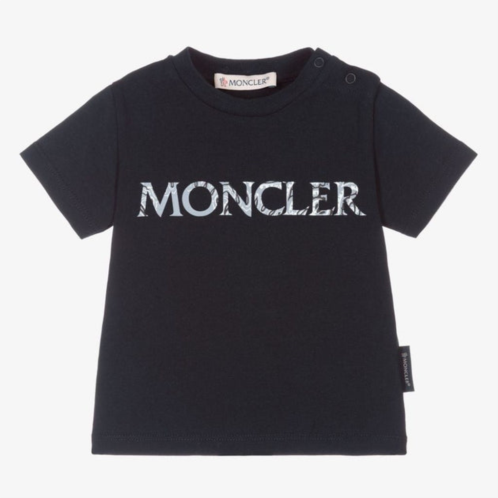Moncler navy patterned logo t-shirt