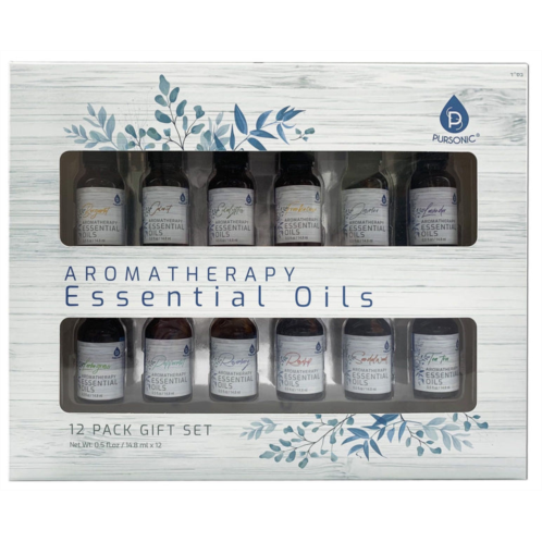 PURSONIC essential aromatherapy oils - 12 pack gift set
