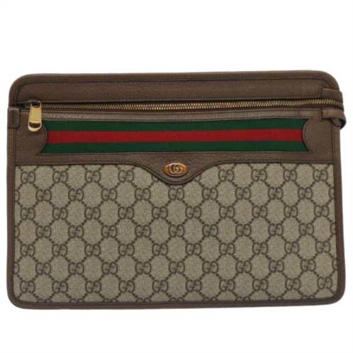 Gucci ophidia canvas clutch bag (pre-owned)