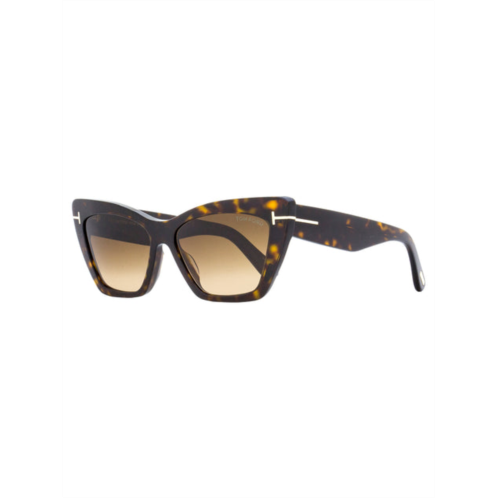 Tom Ford womens cat eye sunglasses tf871 wyatt 52f dark havana 56mm