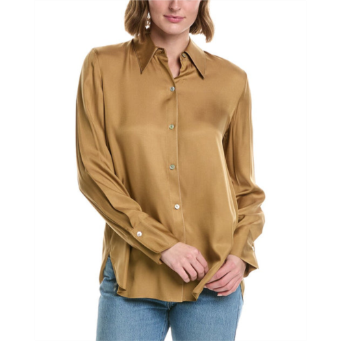 Vince easy button-down silk-blend blouse