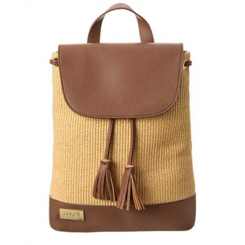Surell Accessories paper straw backpack