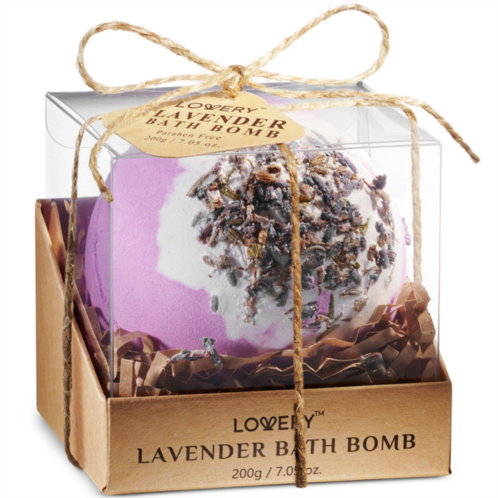 Lovery lavender scented bath bomb, handmade fizzy, 7oz bubble spa ball
