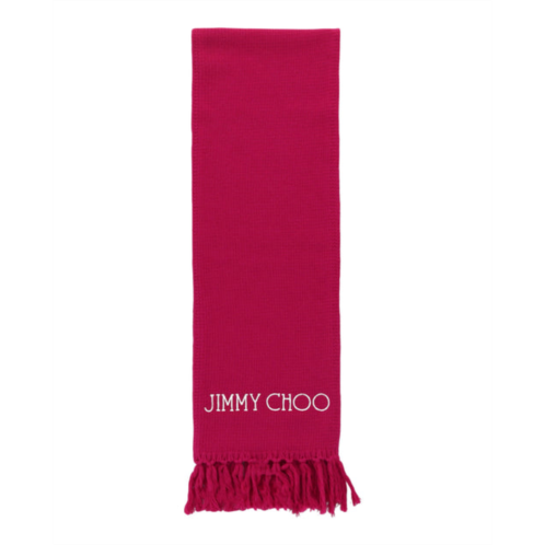Jimmy Choo wool logo scarf