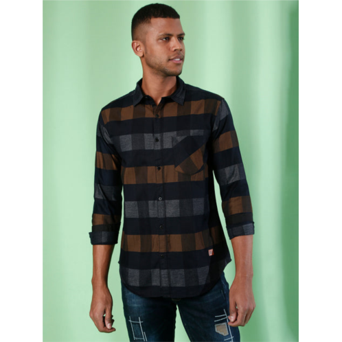 Campus Sutra men full sleeve checkered casual shirt